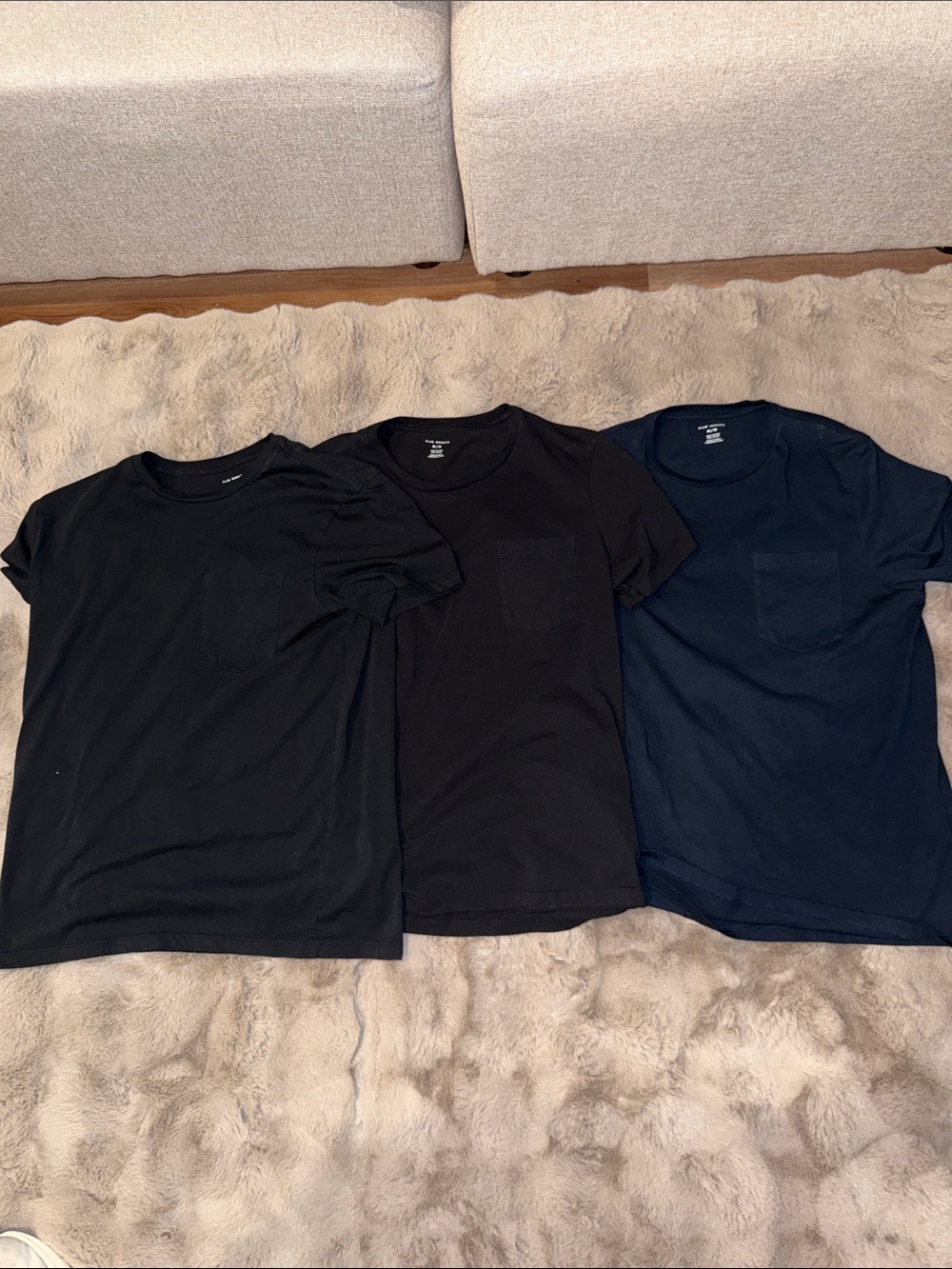 Lot of 3 Club Monaco Men's Short-Sleeve Pocket Tees